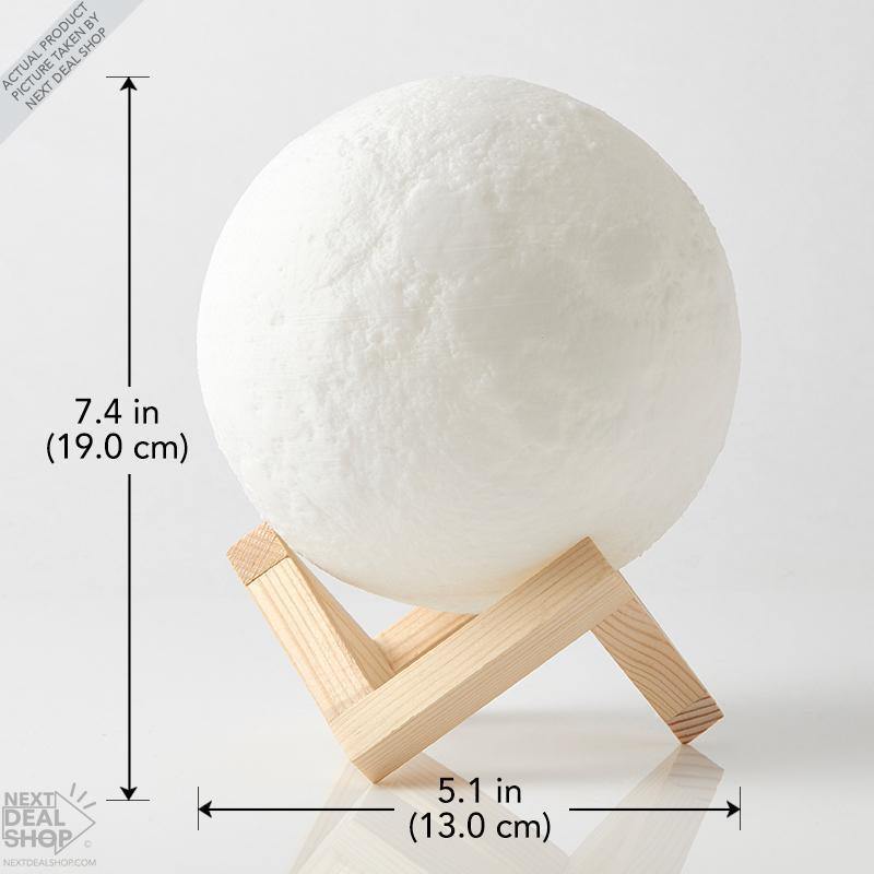 Luminária Lua 3D + Stand em Madeira