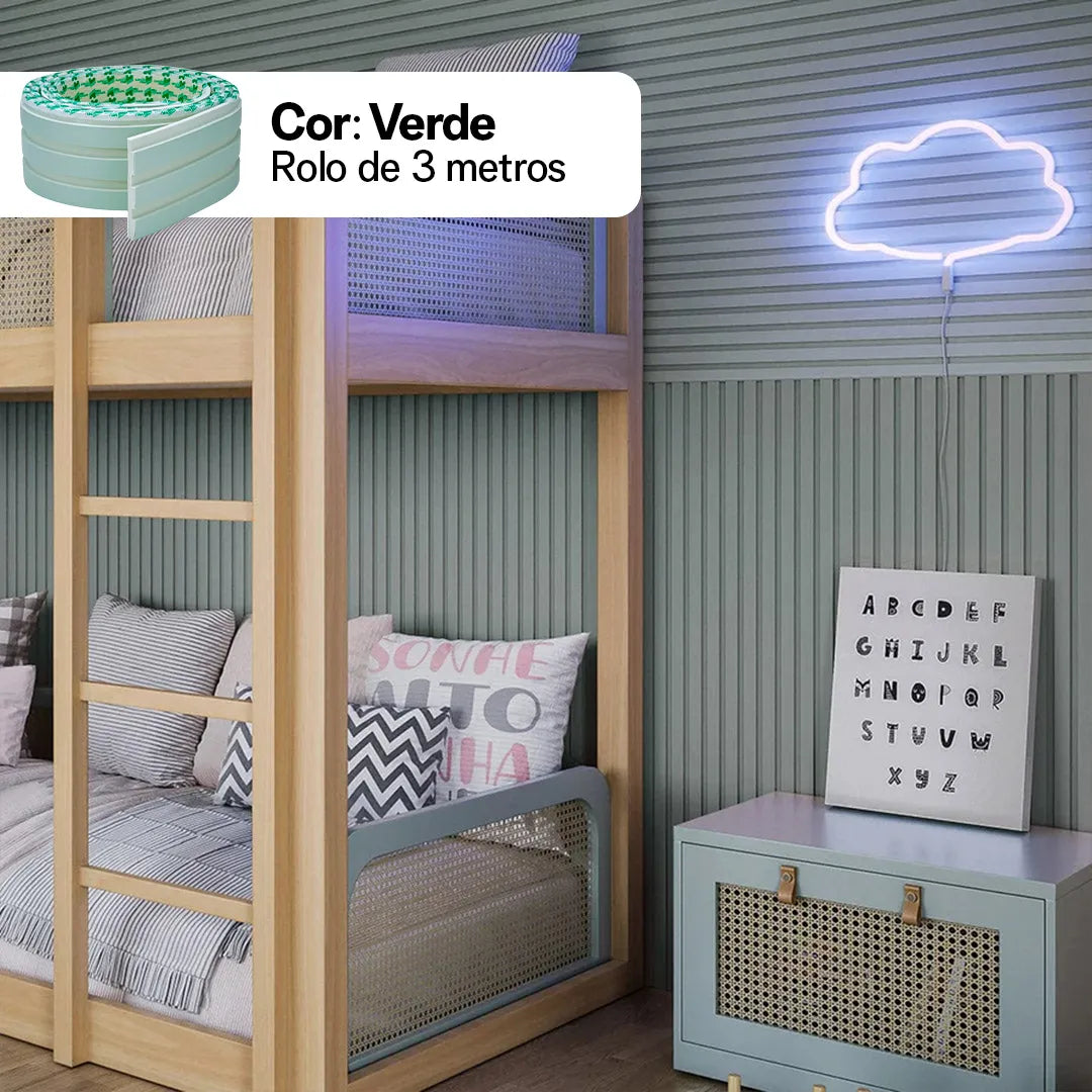 Kit Painel Ripado Autocolante 3M Laminado | PAREDES, AZULEIJOS | SUPER COLA