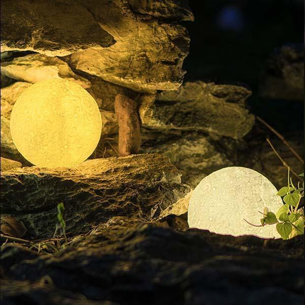 Luminária Lua 3D + Stand em Madeira