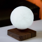 Luminária Lua 3D + Stand em Madeira