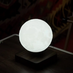 Luminária Lua 3D + Stand em Madeira