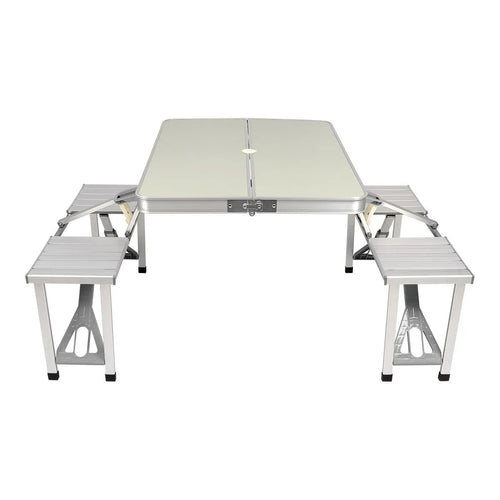 Camping PRO- Mesa de Camping com 4 Banquetas vira Maleta