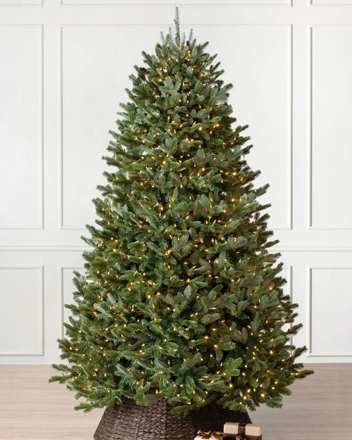 Árvore de Natal Tradicional com Galhos Articulados, SuportMetálico e LEDs Embutidos